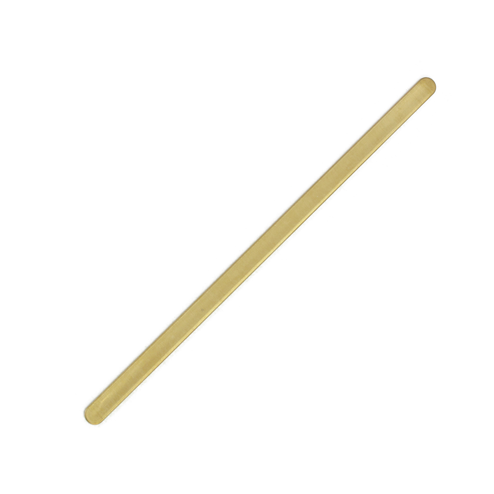 Metal Stamping Blanks Brass Bracelet Blank, 152mm (6") x 6.4mm (.25"), 16g